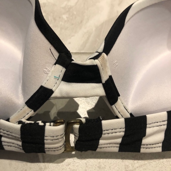 Mossimo Supply Co Black & White Striped Bikini Top - Picture 5 of 5